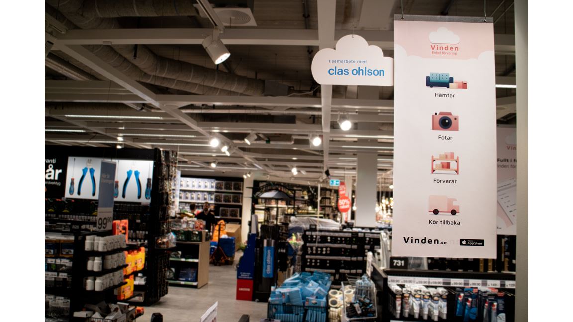 Clas Ohlson takes new steps with storage provider Vinden about